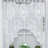 1pc Decorative Garden Style Gauze Curtain for Kitchen Cabinet and Door - Short Half Curtain for Coffee and Decoration