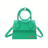 solvbao Trendy Niche Design Crossbody Bag, Solid Color Handbag, All-Match Faux Leather Bag For Work & Dating