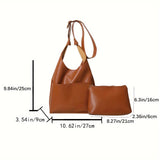 2pcs/set Vintage Shoulder Hobo Bag, Retro Underarm Tote Bag, Women's Fashion Handbag & Purse