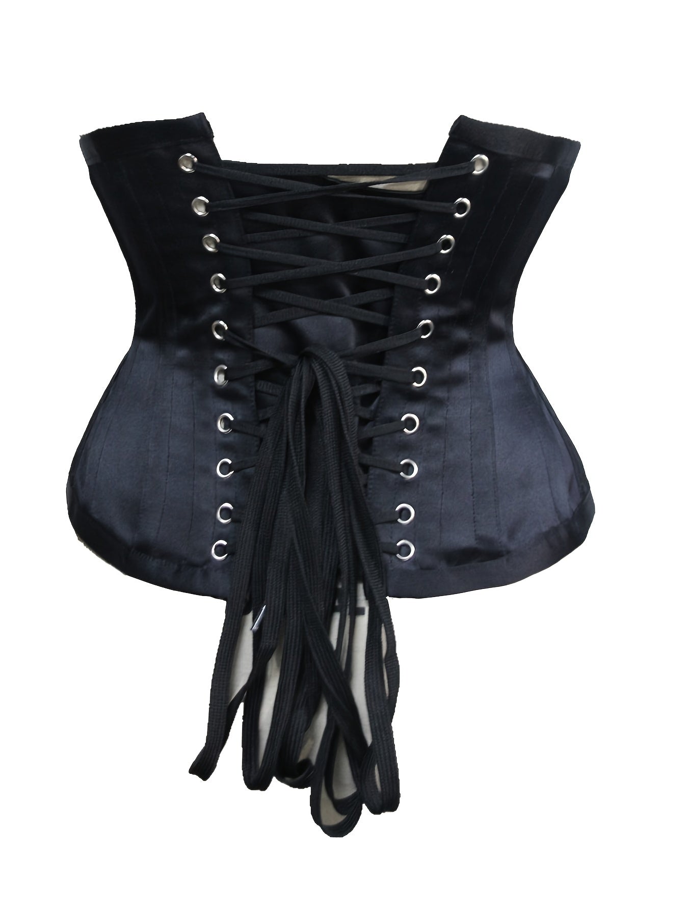 Women's Waist Trainer Steel Boned Heavy Duty Underbust Black Corset