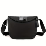 Trendy Minimalist Crossbody Bag, Commuter Messenger Bag, Zipper All-Match Handbag