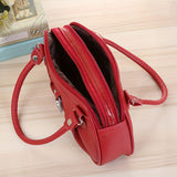 solvbao Red Vintage Satchel Bag, Classic Textured Double Zipper Handbag, All-Match Pu Leather Bag