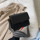 Trendy PU Leather Square Mini Crossbody Bag, Simple Flap Shoulder Bag, Perfect Sling Bag For Daily Use