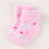 3 Or 6 Pairs Of Baby Girl's Thermal Socks, Comfy Casual Soft Socks For Babies Winter & Autumn Wearing