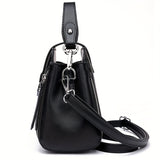 Trendy Buckle Decor Bucket Bag, Women's PU Leather Crossbody Purse, Simple Shoulder Bag & Handbag, Perfect For Everyday Use