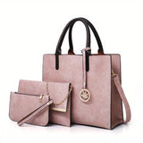 solvbao  Women's Classic Tote Bag Sets, All-Match Bags, Elegant Bag For Work, Solid Color Bags