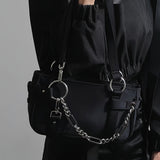 Y2K Punk Style Shoulder Bag, Trendy Motorcycle Underarm Bag, Trendy Handbag & Purse For Girls