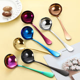 6pcs Stainless Steel Kitchen Utensils Set, Golden Serving Spoon Slotted Spoon Slotted Spatula Flat Turner Dinner Fork Cooking Tool Set