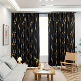 1pc Golden Black Blackout Curtain For Study Room Kitchen Living Room Dorm Room Bedroom Accessories Room Decor Home Decor