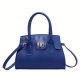 Trendy Solid Color Handbag, Women Simple Crossbody Bag, Small Satchel Purse With Top Handle