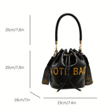 solvbao Retro Bucket Bag For Women, Oil Wax Leather Crossbody Bag, Drawstring Shoulder Bag With Wide Strap