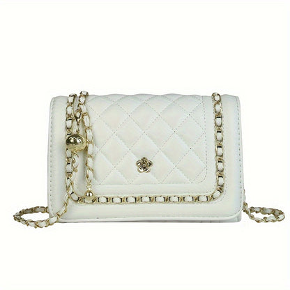 solvbao  Mini Fashion Quilted Crossbody Bag, Trendy Flap Shoulder Bag, Women's Elegant Handbag & Purse