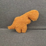 1pc Dinosaur & Nugget Shaped Plush Pillow Toy, Soft Polyester Stuffed Toy, Cushion, Throw Pillow, Decorative Figures, Home Decor