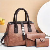 3pcs/set Top Handle Satchel Bag, Luxury Shoulder Tote Bag, Women's Casual Handbag, Crossbody Bag & Clutch Purse