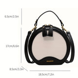 Trendy Crocodile Print Mini Crossbody Bag, PU Leather Round Shoulder Bag, Perfect Sling Bag For Daily Use