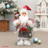 12 inches 30cm Exquisite Santa Claus Figurine - Wearing Long Fluffy Snow Boots, High-Grade Holiday Decoration, New Year Home Business Super Set Prop with Festive Design and Vibrant Colors