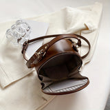 Trendy Crocodile Print Mini Crossbody Bag, PU Leather Round Shoulder Bag, Perfect Sling Bag For Daily Use