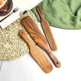 1pc/5pcs Premium Acacia Wood Spatulas, Wooden Spurtles for Baking, Kitchen Gadgets and Accessories