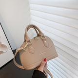 solvbao Trendy  Lychee Pattern Shell Bag, Simple Solid Color Handbag, Perfect Shoulder Bag For Daily Use