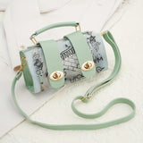 Transparent Jelly Crossbody Bag, Graffiti Pattern Shoulder Bag