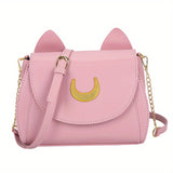 solvbao Kawaii Cute Crossbody Bag, Lovely Cat Ears Shoulder Bag, Women's Fashion Handbag & Saddle Purse