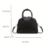 solvbao Fashion Vegan Crossbody Bag, Trendy Simple Shoulder Bag, Women's Casual Handbag & Dome Purse