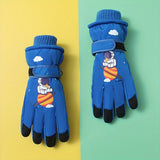 1 Pair WarmthMax Kids' Waterproof Gloves - Winter Skiing Gloves for Boys and Girls, Non-Slip Snow Play Gloves with Thermal Insulation for 8-13 Years Old Children, Ideal for Cold Weather Outdoor Activities