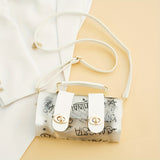 Transparent Jelly Crossbody Bag, Graffiti Pattern Shoulder Bag