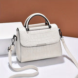 solvbao Classic Crocodile Embossed Crossbody Bag, Elegant Square Flap Shoulder Bag, Women's Versatile Handbag & Purse