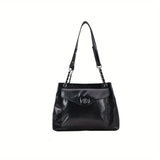 Trendy Retro Shoulder Bag, Turn-Lock Chain Bag, All-Match Minimalist Bag For Women