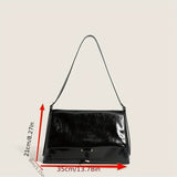 solvbao  Trendy Large Capacity Flap Crossbody Bag, PU Leather Shoulder Bag, Perfect Sling Bag For Everyday Use