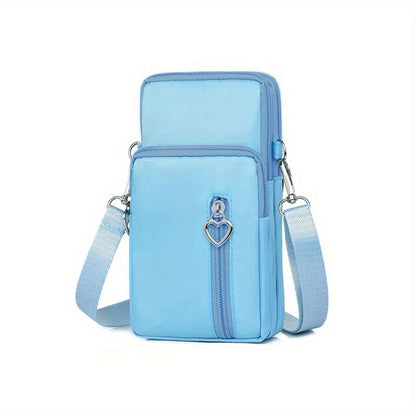 solvbao Outdoor Sports Phone Bag, Sports Arm & Running Wrist Bag, Fashion Crossbody Bag With Heart Zipper