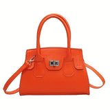 Trendy Solid Color Handbag, Women Simple Crossbody Bag, Small Satchel Purse With Top Handle