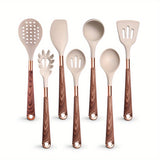 5pcs/13pcs, Silicone Cooking Utensils Set - 446°F Heat Resistant Silicone Kitchen Cooking Tools Gift With Rose Gold-Plated Handles And Holder, BPA FREE Gadgets For Non-Stick Cookware Spatula Set, Kitchen Utensils, Kitchen Supplies