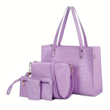 4pcs/set Women's Bag, Shoulder Bag Messenger Handbag