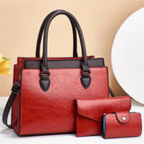 3pcs/set Vintage Top Handle Satchel, Retro Shoulder Tote Bag, Women's Fashion Handbag, Crossbody Bag & Clutch Purse