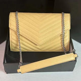 Designer bag womens gold buckle letter single shoulder bag leather retro diagonal cross carrying underarm bag wallet envelope bag handbag bag