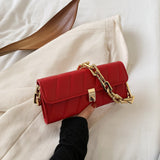 Stylish Quilted Shoulder Bag, Flap Handbag With Golden Chain, Perfect Satchel For Every Occasion