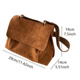 solvbao  Vintage Crossbody Bag, Retro Flap Messenger Bag, Women's Grunge Handbag & Shoulder Purse