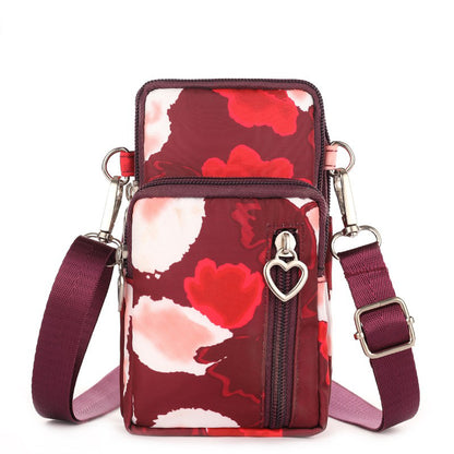 solvbao  Mini Crossbody Phone Bag, Sports Arm & Running Wrist Bag, Stylish Shoulder Coin Purse With Heart Zipper