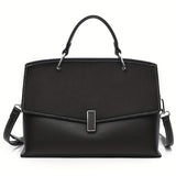 Women's Simple Large Capacity Bag : Minimalist Top Handle Satchel Bag, One Shoulder Crossbody Bag