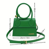 solvbao Trendy Niche Design Crossbody Bag, Solid Color Handbag, All-Match Faux Leather Bag For Work & Dating