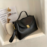 solvbao  Trendy PU Leather Crossbody Bag, Solid Color Flap Shoulder Bag, Perfect Messenger Bag For Daily Use