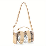 Transparent Jelly Crossbody Bag, Graffiti Pattern Shoulder Bag