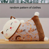 1pc Dual-use Japanese Lucky Cat Pillow, Sofa Back Cushion, Office Seat Belt Waist Cushion, Car Lumbar Pillow