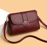 solvbao Fashion Mini Crossbody Bag, Solid Color Shoulder Bag, Women's PU Leather Flap Purse