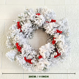 1pc Classic Christmas Candle Centerpiece Wreath with Flocking, Festive Holiday Home Decor, Non-Electric, Featherless Traditional Style Decorative Garland