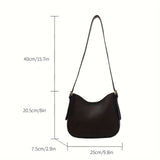 solvbao Minimalist Crossbody Hobo Bag, Simple Vegan Shoulder Bag, Women's Casual Handbag & Tote Purse