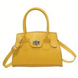 Trendy Solid Color Handbag, Women Simple Crossbody Bag, Small Satchel Purse With Top Handle