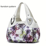 solvbao Fashion Floral Print Tote Bag, Large Capacity Shoulder Bag, Women's Casual Handbag & Hobo Purse